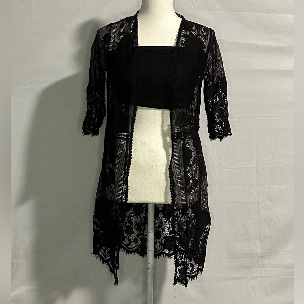Lace bathing suit cover up